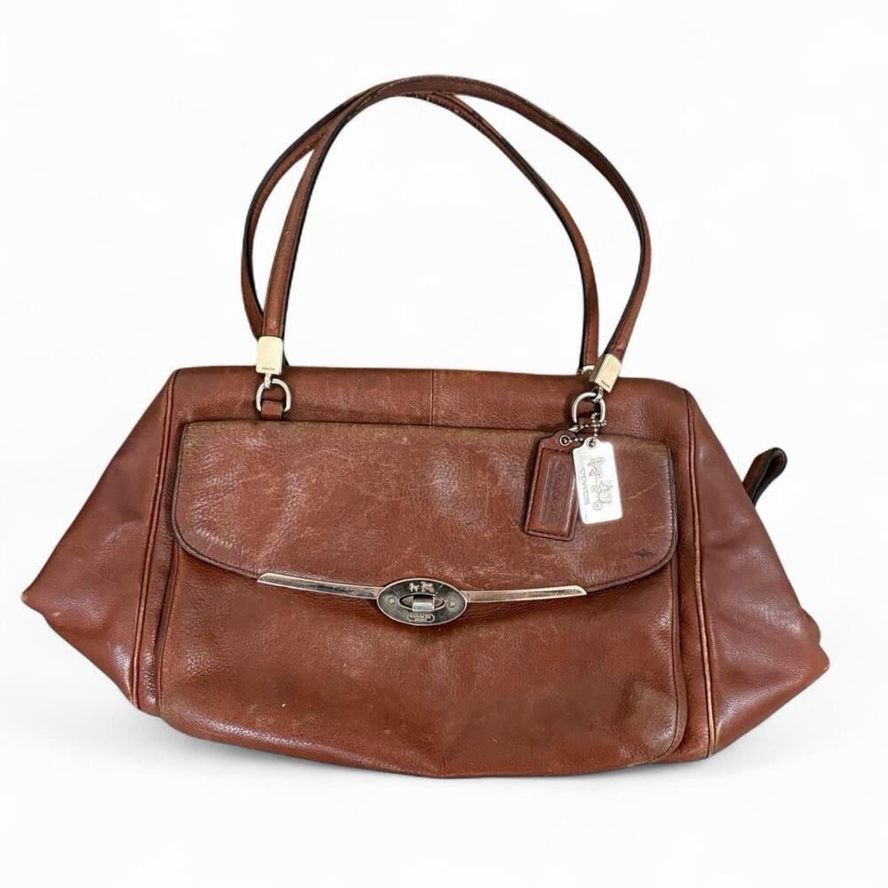 Vintage Coach Leather Madeline East West Satchel 25166 Shoulder Bag Purse